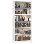 TVU 6-Tier Wooden Bookshelf, 77.2" Tall Farmhouse Style Open Bookcase, 31.5" W by CreateaBetterLife