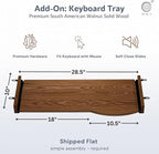 Standing Desk with Keyboard Tray – Walnut Solid Wood Desk, Natural Live Edge - Image 3
