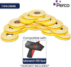 Perco Red Reverse Print on Yellow Sale Price Labels - Image 2