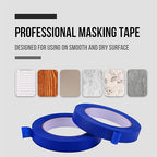 Lichamp Blue Painters Tape 3/4 inch, 4 Pack Blue Masking Tape 3/4 inch x 55 - Image 2
