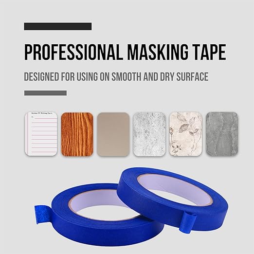 Lichamp Blue Painters Tape 3/4 inch, 4 Pack Blue Masking Tape 3/4 inch x 55 - Image 2