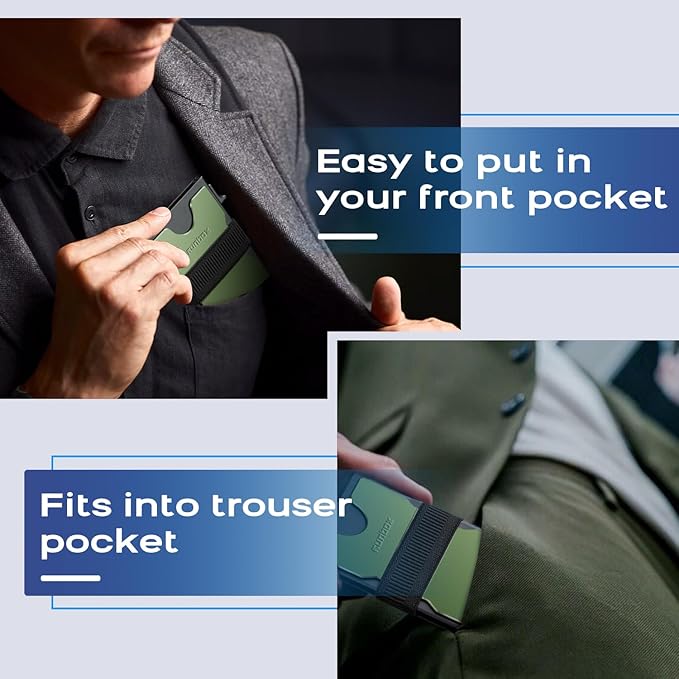 RUNBOX Slim Card Holder Wallet for Men, Minimalist RFID Blocking Wallet - Image 6