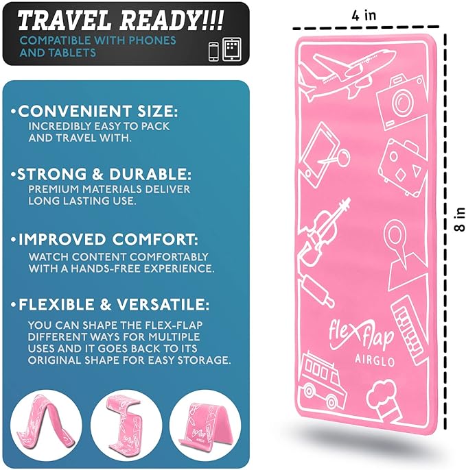 Airplane Travel Essentials for Flying Flex Flap Cell Phone Holder & Flexible - Image 2