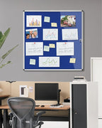 Mifuro 38"x38" Enclosed Bulletin Board, Lockable Weather-Resistant Aluminum - Image 2