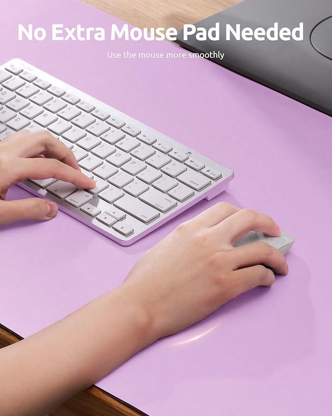 YSAGi Leather Desk Protector, Office Mat, Large Mouse Mat, Non-Slip PU Leather - Image 3