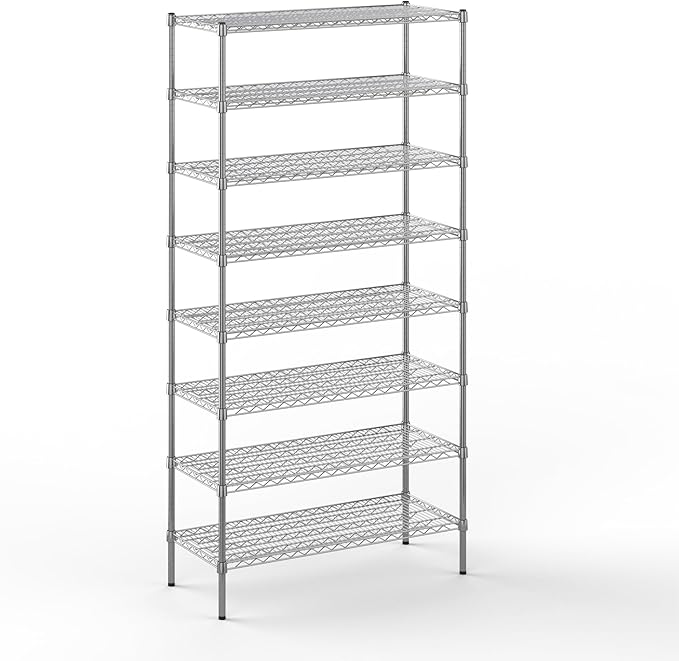 Regal Altair 18" Deep x 42" Wide x 86" Height Wire Shelving Kit | 8-Tier | NSF by Regal+Altair