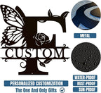 Personalized Custom Letter Name metal Signs, Custom Black Letter Monogram Wall - Image 6