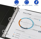 Comix D-Ring Basic View Binder 1 inch 3 Ring Binders, 2.4mm-Thick, Hold 225 - Image 4