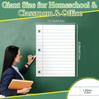 Chinco 4 Pcs 21.5 x 16" Giant Magnetic Lined Paper for Whiteboard Magnetic Dry Erase Notebook Paper for Classroom Elementary Must Have Erasable Writable Handwriting Homeschool Teaching Supplies