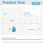 Two Pocket Folders, PANDRI 30 Pack 2 Pocket Folders, Letter Size Paper File - Image 2