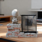 Daisylily Skull Pencil Holder, Skeleton Pen Cup, Mesh Pen Holder - Image 4