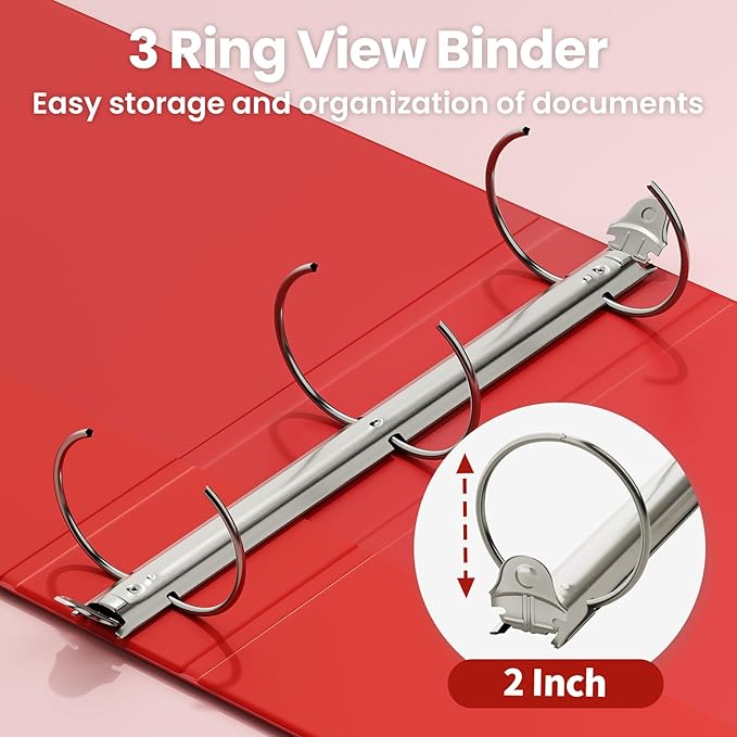 SUNEE 3 Ring Binder 2 Inch 1 Pack - Image 3