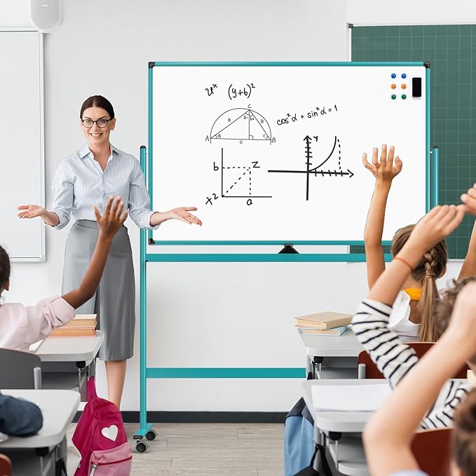 Large Dry-Erase Rolling Magnetic Whiteboard - Image 9