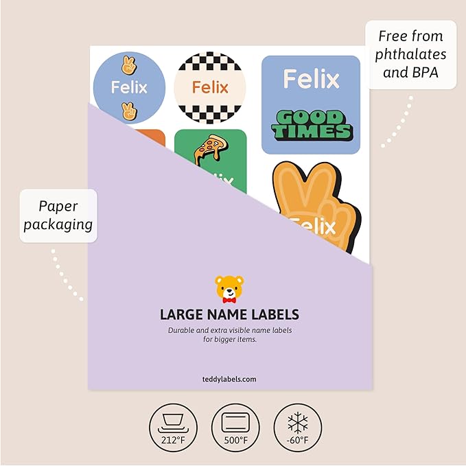 Large Name Labels for Kids - Image 3