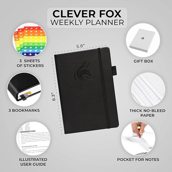 Clever Fox Planner – Undated Weekly & Monthly Planner - Image 2