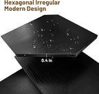Uniqcovosa Bathroom Counter Organizer, 3 Tier Moveable Black Corner Shelf - Image 4