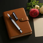 Webson Gill ‘The Raider’ Silver Luxury Executive Fountain Pen, Polished Lacquer - Image 8