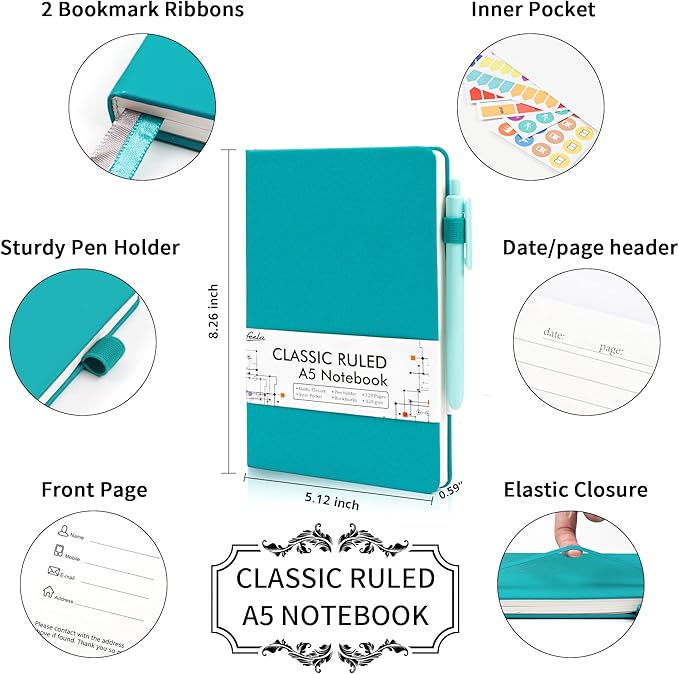 feela 18 Pack Journal Notebook for Work, Business Notebook Bulk Hardcover Lined - Image 2