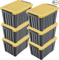 Nazhura 97 Quart Plastic Storage Bin, Stackable and Nestable Storage Boxes by NazhuraGoodCompanionAtHome