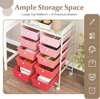 GOFLAME 10-Drawer Rolling Storage Cart, Art Craft Storage Organizer on Wheels - Image 4