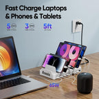 300W Charging Station for Multiple Devices, 8 Port Multi USB C Fast Charger - Image 2