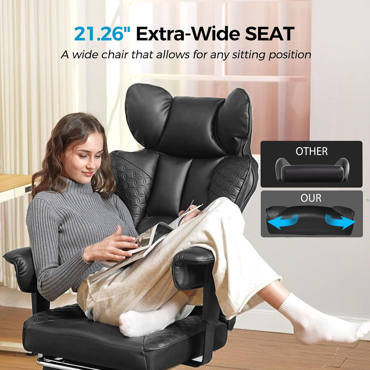 comhoma big and tall office chair heavy duty, package contents