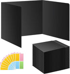 24 Pack Black Desk Dividers for Students, Privacy Shields Folder for Students by bcabo