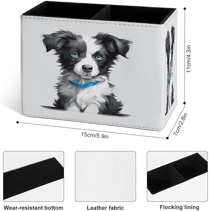 Famame Cute Border Collie Puppy Pencil Holder - Image 3