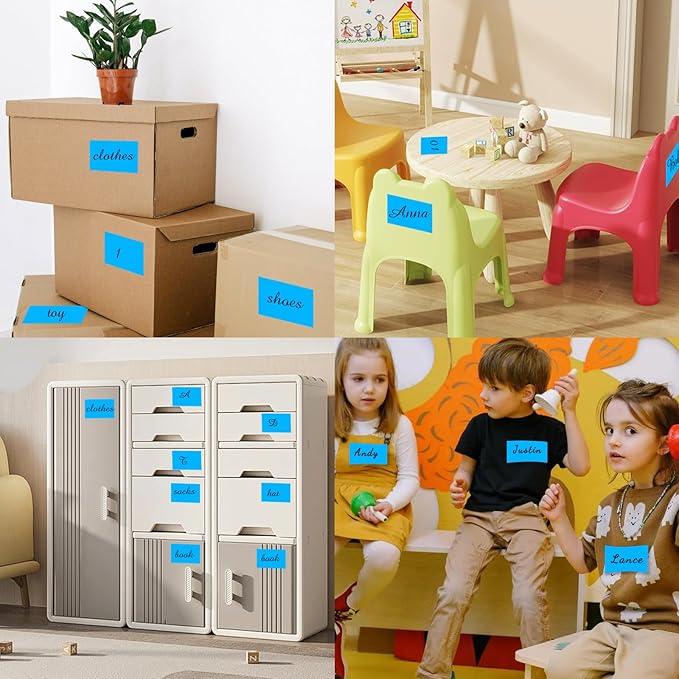 STARLIBOO 3"X5" Rectangle Colored Labels, Removable Moving Labels - Image 8