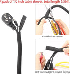 604 Pcs Cable Management Kit, 4 Cord Organizer Sleeve, 7 Cable Holder, 38 - Image 3