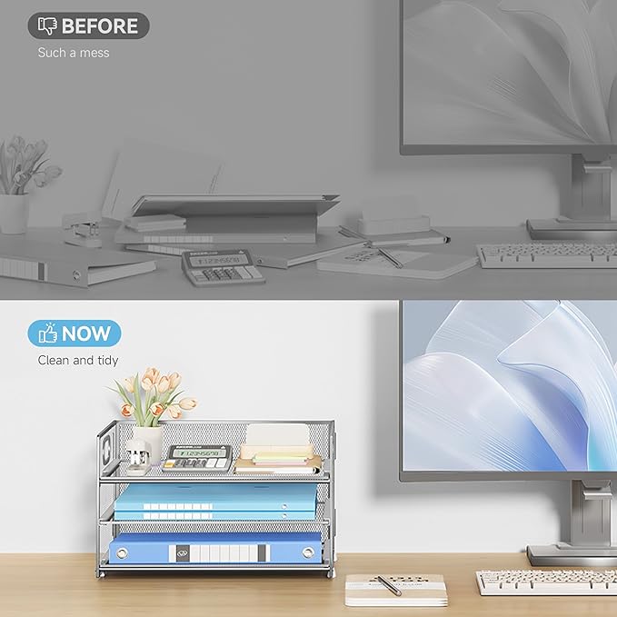 Subekyu 3 Tier Paper Desk Organizer - Image 3