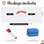Affrolling 2 Sets Small Whiteboard Dry Erase Boards 5" x7'' Mini Double Sided - Image 2