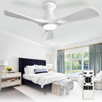 depuley 42-inch ceiling fans with lights: white 3, main product view