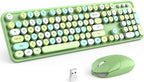 MOFII Wireless Keyboard and Mouse Combo, 2.4GHz Retro Full Size Typewriter