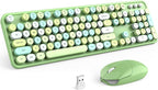 MOFII Wireless Keyboard and Mouse Combo, 2.4GHz Retro Full Size Typewriter by MOFII