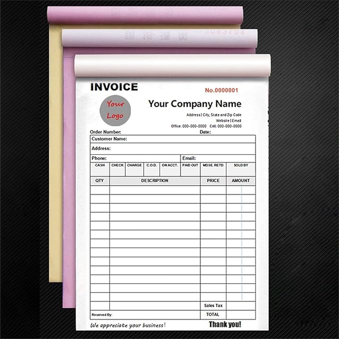 Custom Invoice Book in 3-Part /2-Part Receipt Book - Image 2