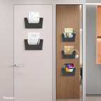 YOHOM No Drilling File Holder Wall Mails Magazines Organizer Adhesive Door Mount - Image 3