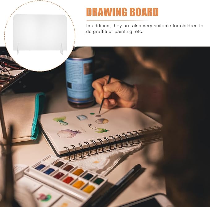 ELAYARD 5pcs Acrylic Desktop Whiteboards Clear Writing Message Boards Simple - Image 6