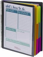 Smead Project Organizer, 24 Pockets, Grey with Assorted Bright Tabs, Tear Resistant Poly, 1/3-Cut Tabs, Letter Size (89206)
