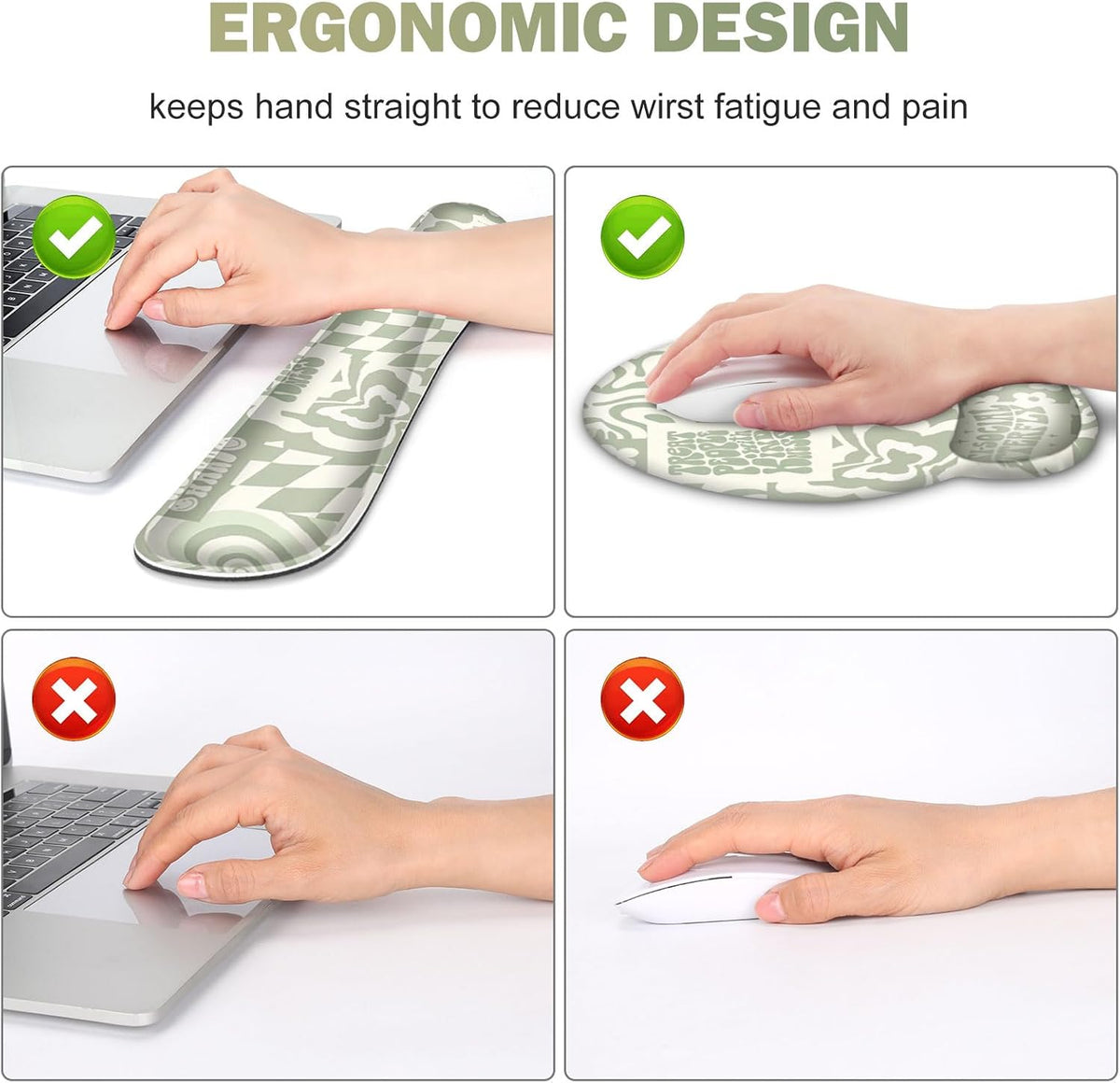 Large Desk Mat, Beige Gaming Mouse Pad, Desk Pad Protector, XXL Mousepad + Ke...