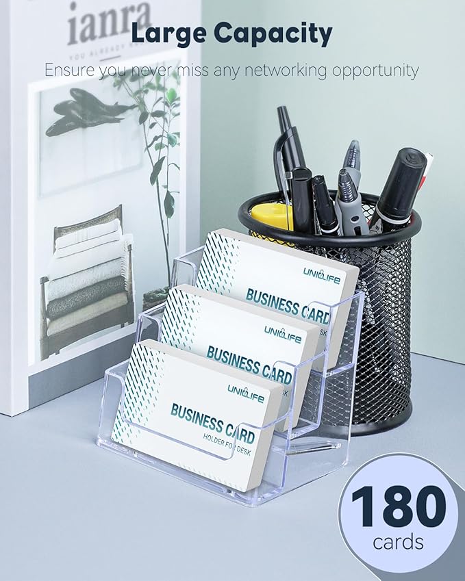 Uniclife Acrylic Business Card Holder - Image 2