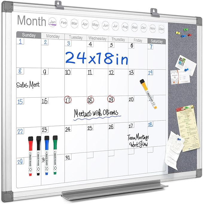 MAKELLO Dry Erase Calendar for Wall 24" x 18" by MAKELLO