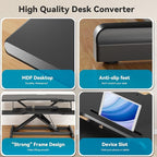 JYLH JOYSEEKER 35" Standing Desk Converter, Height Adjustable Desktop Riser - Image 7