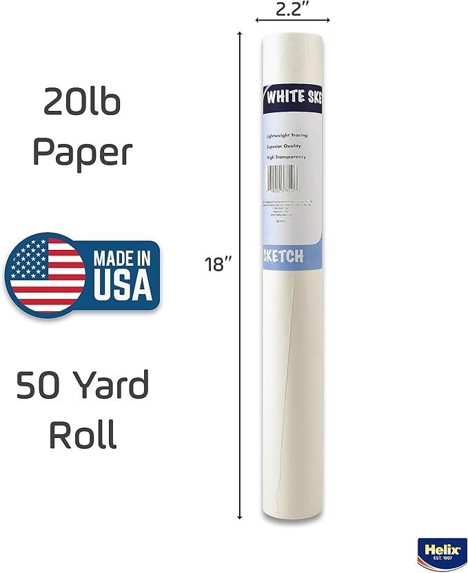 Helix - Sketch & Tracing Paper Roll - 18 Inch by 50 Yards - Transparent - Image 4