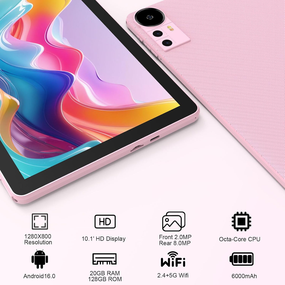CUPEISI Android 16 Tablet 10 Inch, 20GB RAM+128GB ROM/ 2TB Expandable, 2.0GHz...