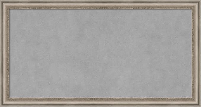 Amanti Art Silver Framed Magnetic Board 14x26 Small Vision Board by AmantiArt