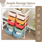 GOFLAME 10-Drawer Rolling Storage Cart, Art Craft Storage Organizer on Wheels - Image 4