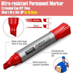 Fuutreo 10 Pack Jumbo Permanent Markers Bulk Large Chisel Tip Permanent Markers - Image 4