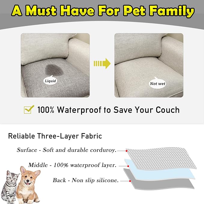 Couch Arm Covers, Waterproof Armrest Cover - Image 3