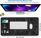 Large Extended Gaming Mouse Pad, 31.5x15.7 inch Computer Keyboard Mouse Mat - Image 2